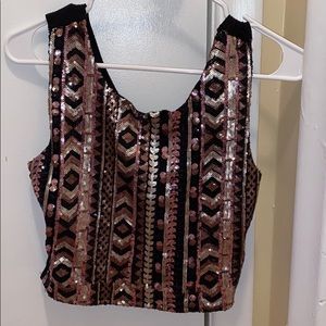 Sequin crop top